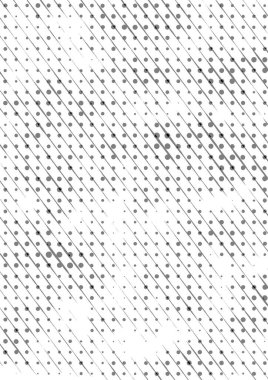 Gazete baskı tarzında beyaz ve siyah tonlarda soyut yarım ton arkaplan, iş kartı, poster, reklam için tek renkli arkaplan