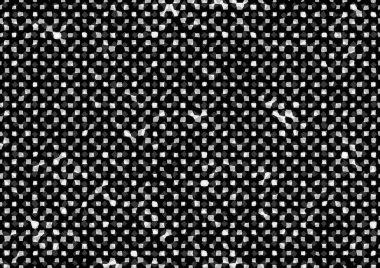 Eşkenar dörtgenler ve kareler eşkenar dörtgenli, beyaz ve siyah tonlu soyut yarım ton arkaplan, kartvizit, poster, reklam için monokrom arkaplan