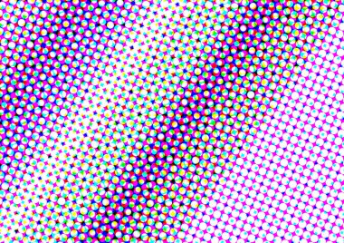 Gazete baskı tarzında soyut noktalı arkaplan daireler, tebrik kartları, posterler, reklamlar için parlak arkaplan