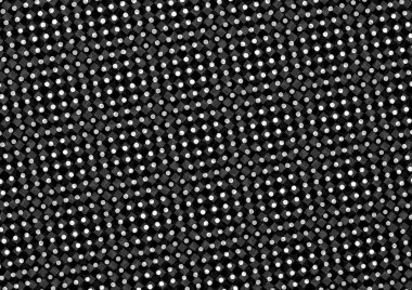 Üzerinde noktalar ve daireler olan beyaz ve siyah baskı tarzında soyut noktalı yarım ton arkaplan, kartvizit, poster, reklam için tek renkli arkaplan