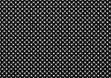 Üzerinde noktalar ve daireler olan beyaz ve siyah baskı tarzında soyut noktalı yarım ton arkaplan, kartvizit, poster, reklam için tek renkli arkaplan