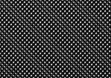 Üzerinde noktalar ve daireler olan beyaz ve siyah baskı tarzında soyut noktalı yarım ton arkaplan, kartvizit, poster, reklam için tek renkli arkaplan