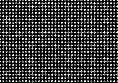 Üzerinde noktalar ve daireler olan beyaz ve siyah baskı tarzında soyut noktalı yarım ton arkaplan, kartvizit, poster, reklam için tek renkli arkaplan