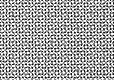 Üzerinde noktalar ve daireler olan beyaz ve siyah baskı tarzında soyut noktalı yarım ton arkaplan, kartvizit, poster, reklam için tek renkli arkaplan