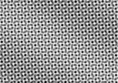 Üzerinde noktalar ve daireler olan beyaz ve siyah baskı tarzında soyut noktalı yarım ton arkaplan, kartvizit, poster, reklam için tek renkli arkaplan