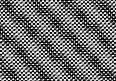 Üzerinde noktalar ve daireler olan beyaz ve siyah baskı tarzında soyut noktalı yarım ton arkaplan, kartvizit, poster, reklam için tek renkli arkaplan