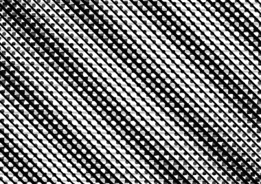 Üzerinde noktalar ve daireler olan beyaz ve siyah baskı tarzında soyut noktalı yarım ton arkaplan, kartvizit, poster, reklam için tek renkli arkaplan