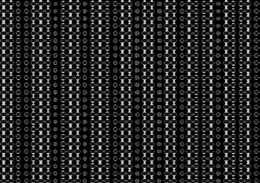 Üzerinde noktalar ve daireler olan beyaz ve siyah baskı tarzında soyut noktalı yarım ton arkaplan, kartvizit, poster, reklam için tek renkli arkaplan
