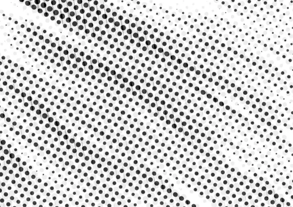 Abstracte Halftoon Achtergrond Witte Zwarte Tinten Krantenpapier Drukstijl Met Stippen — Stockfoto