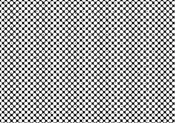 Üzerinde noktalar ve daireler olan beyaz ve siyah baskı tarzında soyut noktalı yarım ton arkaplan, kartvizit, poster, reklam için tek renkli arkaplan