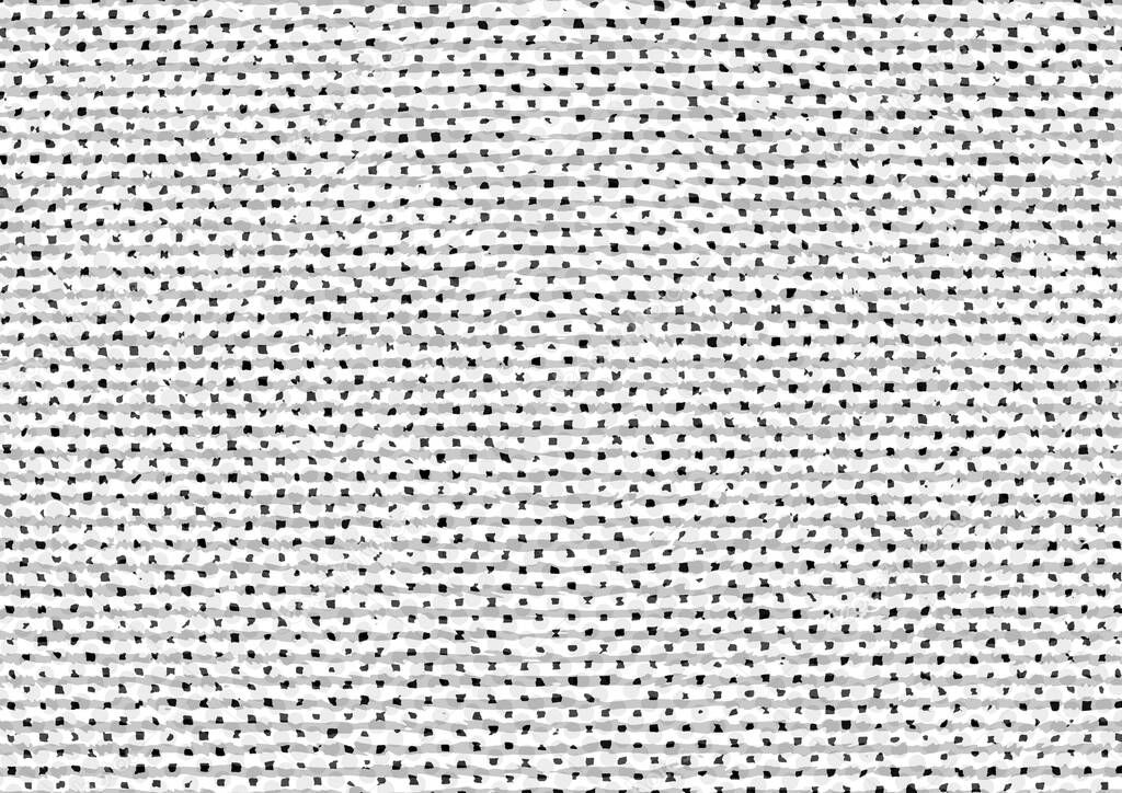 Abstract halftone backdrop in white and black tones in newsprint printing style with dots, squares and lines, monochrome background for business card, poster, advertising