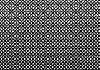 Üzerinde noktalar ve daireler olan beyaz ve siyah baskı tarzında soyut noktalı yarım ton arkaplan, kartvizit, poster, reklam için tek renkli arkaplan
