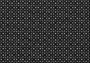 Üzerinde noktalar ve daireler olan beyaz ve siyah baskı tarzında soyut noktalı yarım ton arkaplan, kartvizit, poster, reklam için tek renkli arkaplan