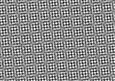 Üzerinde noktalar ve daireler olan beyaz ve siyah baskı tarzında soyut noktalı yarım ton arkaplan, kartvizit, poster, reklam için tek renkli arkaplan