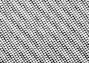 Üzerinde noktalar ve daireler olan beyaz ve siyah baskı tarzında soyut noktalı yarım ton arkaplan, kartvizit, poster, reklam için tek renkli arkaplan