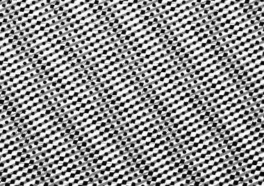 Üzerinde noktalar ve daireler olan beyaz ve siyah baskı tarzında soyut noktalı yarım ton arkaplan, kartvizit, poster, reklam için tek renkli arkaplan