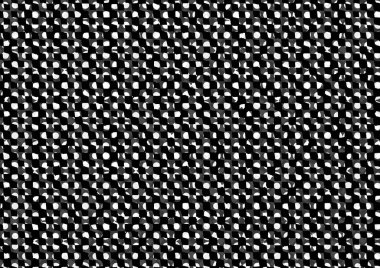 Üzerinde noktalar ve daireler olan beyaz ve siyah baskı tarzında soyut noktalı yarım ton arkaplan, kartvizit, poster, reklam için tek renkli arkaplan