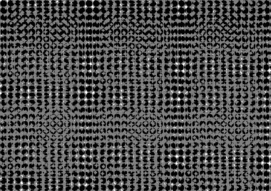 Üzerinde noktalar ve daireler olan beyaz ve siyah baskı tarzında soyut noktalı yarım ton arkaplan, kartvizit, poster, reklam için tek renkli arkaplan