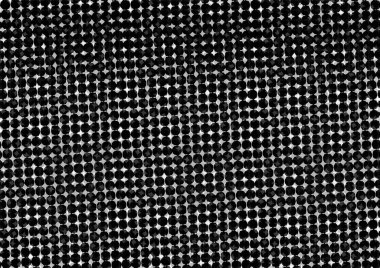 Üzerinde noktalar ve daireler olan beyaz ve siyah baskı tarzında soyut noktalı yarım ton arkaplan, kartvizit, poster, reklam için tek renkli arkaplan