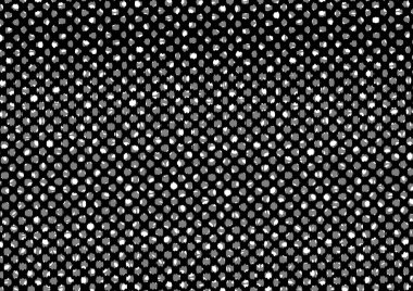 Üzerinde noktalar ve daireler olan beyaz ve siyah baskı tarzında soyut noktalı yarım ton arkaplan, kartvizit, poster, reklam için tek renkli arkaplan