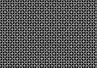 Üzerinde noktalar ve daireler olan beyaz ve siyah baskı tarzında soyut noktalı yarım ton arkaplan, kartvizit, poster, reklam için tek renkli arkaplan