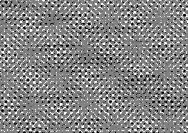 Üzerinde noktalar ve daireler olan beyaz ve siyah baskı tarzında soyut noktalı yarım ton arkaplan, kartvizit, poster, reklam için tek renkli arkaplan