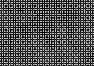 Üzerinde noktalar ve daireler olan beyaz ve siyah baskı tarzında soyut noktalı yarım ton arkaplan, kartvizit, poster, reklam için tek renkli arkaplan