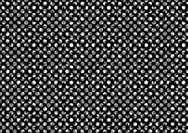 Üzerinde noktalar ve daireler olan beyaz ve siyah baskı tarzında soyut noktalı yarım ton arkaplan, kartvizit, poster, reklam için tek renkli arkaplan