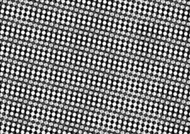 Üzerinde noktalar ve daireler olan beyaz ve siyah baskı tarzında soyut noktalı yarım ton arkaplan, kartvizit, poster, reklam için tek renkli arkaplan