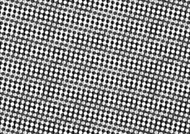 Üzerinde noktalar ve daireler olan beyaz ve siyah baskı tarzında soyut noktalı yarım ton arkaplan, kartvizit, poster, reklam için tek renkli arkaplan