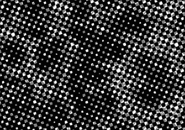 Üzerinde noktalar ve daireler olan beyaz ve siyah baskı tarzında soyut noktalı yarım ton arkaplan, kartvizit, poster, reklam için tek renkli arkaplan