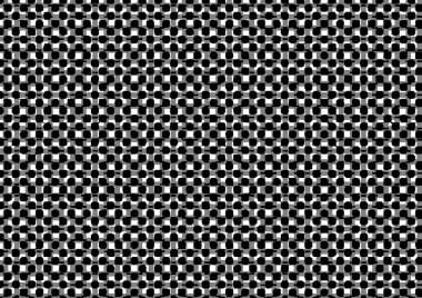 Üzerinde noktalar ve daireler olan beyaz ve siyah baskı tarzında soyut noktalı yarım ton arkaplan, kartvizit, poster, reklam için tek renkli arkaplan