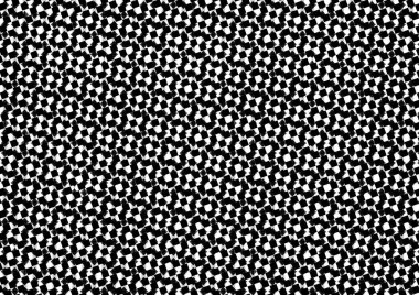Üzerinde noktalar ve daireler olan beyaz ve siyah baskı tarzında soyut noktalı yarım ton arkaplan, kartvizit, poster, reklam için tek renkli arkaplan