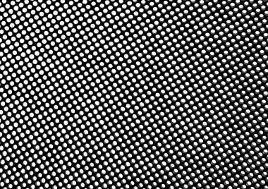 Üzerinde noktalar ve daireler olan beyaz ve siyah baskı tarzında soyut noktalı yarım ton arkaplan, kartvizit, poster, reklam için tek renkli arkaplan