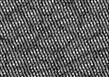 Üzerinde noktalar ve daireler olan beyaz ve siyah baskı tarzında soyut noktalı yarım ton arkaplan, kartvizit, poster, reklam için tek renkli arkaplan