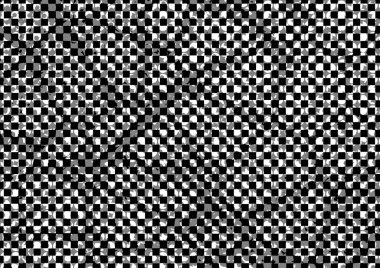 Üzerinde noktalar ve daireler olan beyaz ve siyah baskı tarzında soyut noktalı yarım ton arkaplan, kartvizit, poster, reklam için tek renkli arkaplan