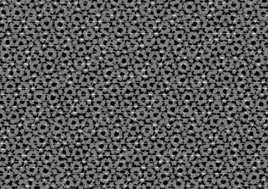 Üzerinde noktalar ve daireler olan beyaz ve siyah baskı tarzında soyut noktalı yarım ton arkaplan, kartvizit, poster, reklam için tek renkli arkaplan