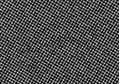 Üzerinde noktalar ve daireler olan beyaz ve siyah baskı tarzında soyut noktalı yarım ton arkaplan, kartvizit, poster, reklam için tek renkli arkaplan