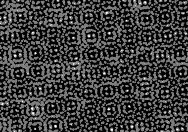 Üzerinde noktalar ve daireler olan beyaz ve siyah baskı tarzında soyut noktalı yarım ton arkaplan, kartvizit, poster, reklam için tek renkli arkaplan