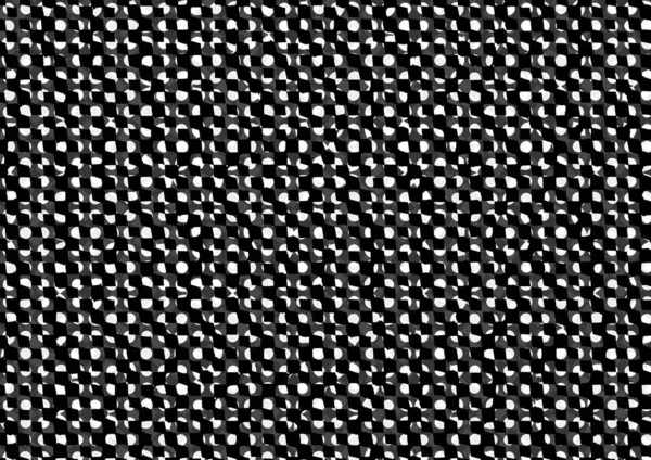 Üzerinde noktalar ve daireler olan beyaz ve siyah baskı tarzında soyut noktalı yarım ton arkaplan, kartvizit, poster, reklam için tek renkli arkaplan