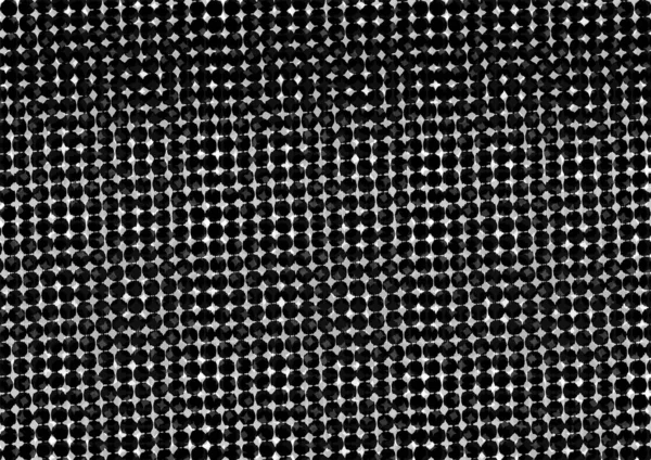 Üzerinde noktalar ve daireler olan beyaz ve siyah baskı tarzında soyut noktalı yarım ton arkaplan, kartvizit, poster, reklam için tek renkli arkaplan