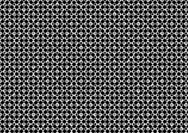 Üzerinde noktalar ve daireler olan beyaz ve siyah baskı tarzında soyut noktalı yarım ton arkaplan, kartvizit, poster, reklam için tek renkli arkaplan