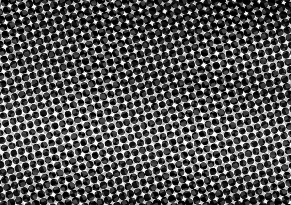 Üzerinde noktalar ve daireler olan beyaz ve siyah baskı tarzında soyut noktalı yarım ton arkaplan, kartvizit, poster, reklam için tek renkli arkaplan