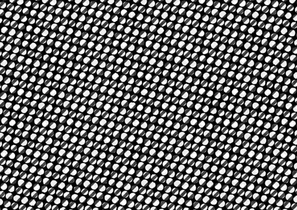 Üzerinde noktalar ve daireler olan beyaz ve siyah baskı tarzında soyut noktalı yarım ton arkaplan, kartvizit, poster, reklam için tek renkli arkaplan