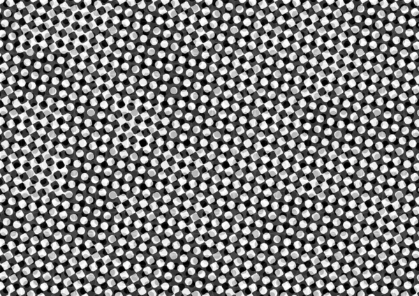 Üzerinde noktalar ve daireler olan beyaz ve siyah baskı tarzında soyut noktalı yarım ton arkaplan, kartvizit, poster, reklam için tek renkli arkaplan