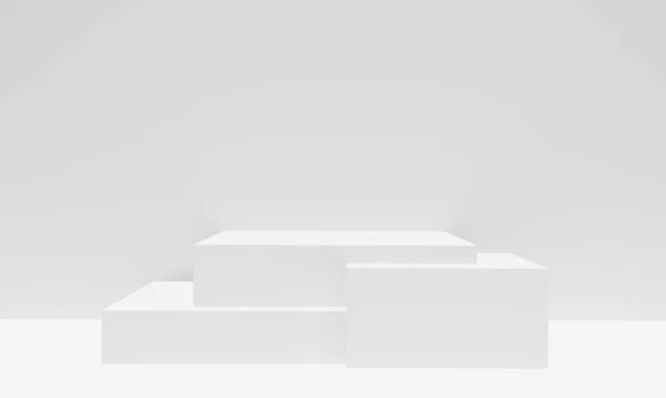 Gri renkli sunum için podyum ve kopyalama alanı ile minimalist tarzda sunum için sahne, 3d soyut arkaplan tasarımı