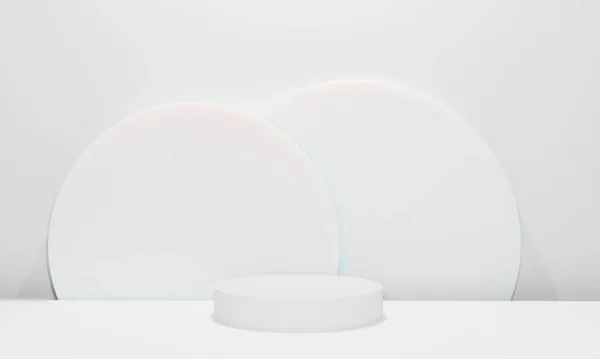 Gri renkli sunum için podyum ve kopyalama alanı ile minimalist tarzda sunum için sahne, 3d soyut arkaplan tasarımı