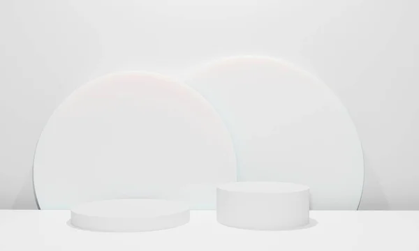 Scena Podium Makiety Prezentacji Kolorze Szarym Minimalistycznym Stylu Miejsca Kopię — Zdjęcie stockowe