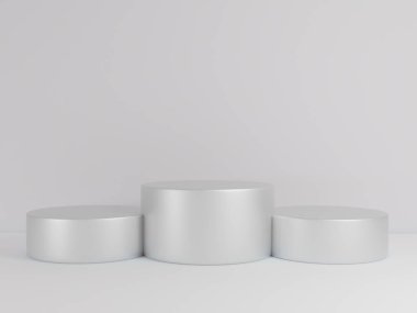 Pastel renk ve minimalizm tarzında sunum yapmak için podyum sahnesi, kopya alanı ile birlikte 3d görüntüleme, soyut arkaplan tasarımı