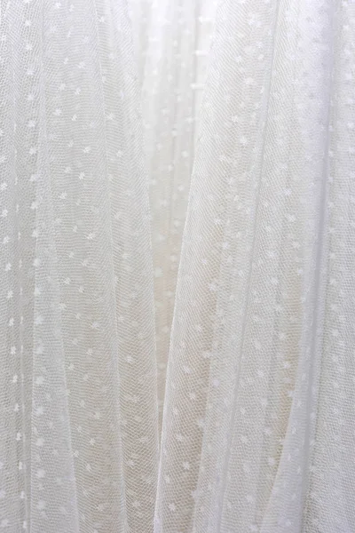 Close up of a detailed wedding white fabric — Stock Photo, Image